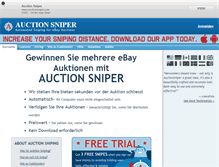 Tablet Screenshot of de.auctionsniper.com